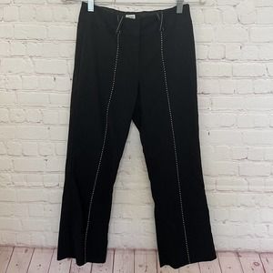 Cache Women's Y2K Black Low Rise Cropped Flared Stretchy Pants - Size 2
